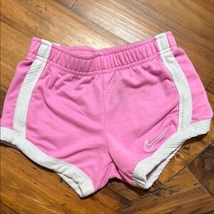 Nike Pink and White Track Shorts